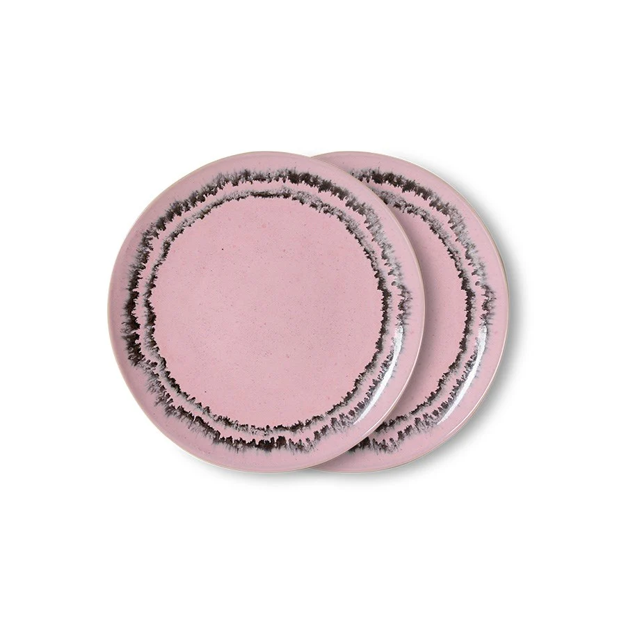 70’s Ceramics: Dessert Plate, Bubble (Set of 2)