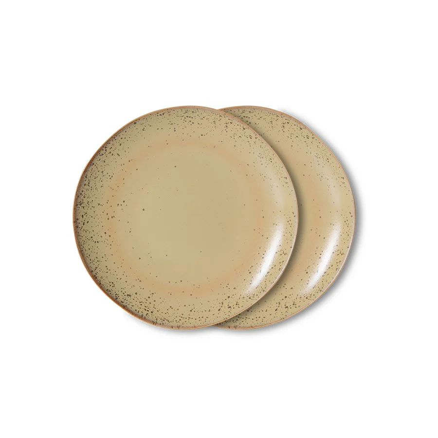 70’s Ceramics: Dessert Plate, Grit (Set of 2)