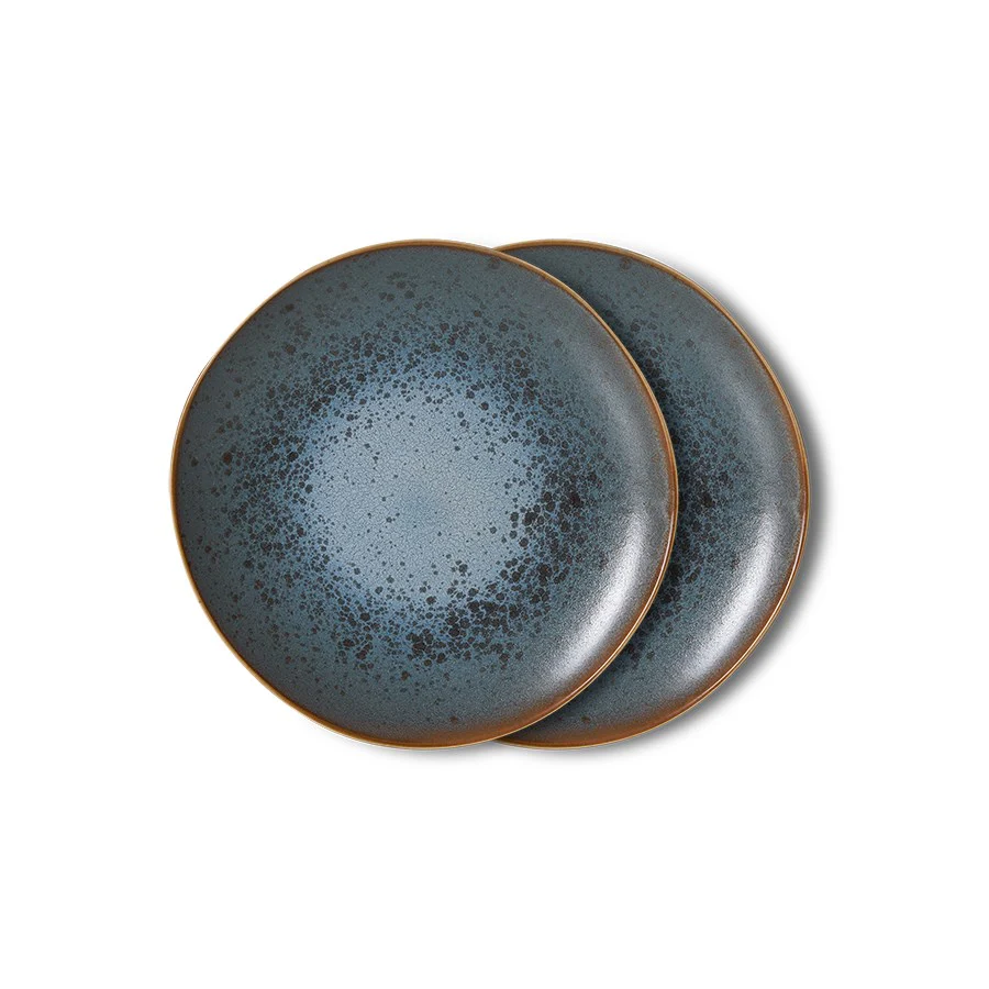 70’s Ceramics: Dessert Plate, Mineral (Set of 2) - Image 2