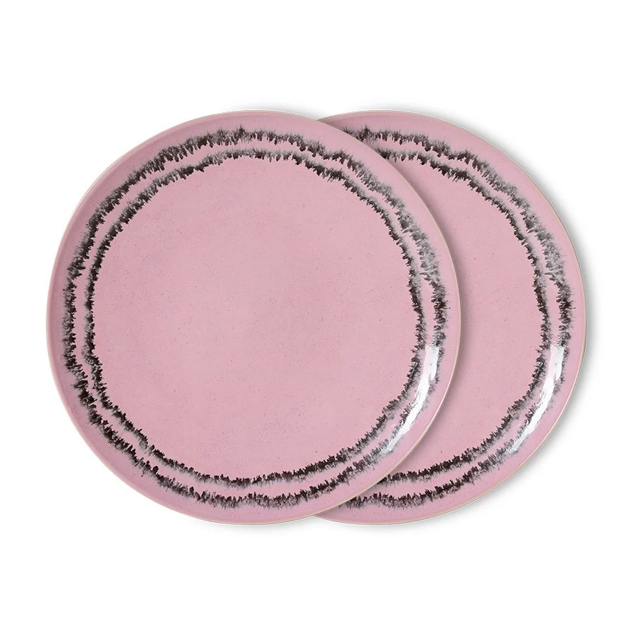 70’s Ceramics: Dinner Plate, Bubble (Set of 2)