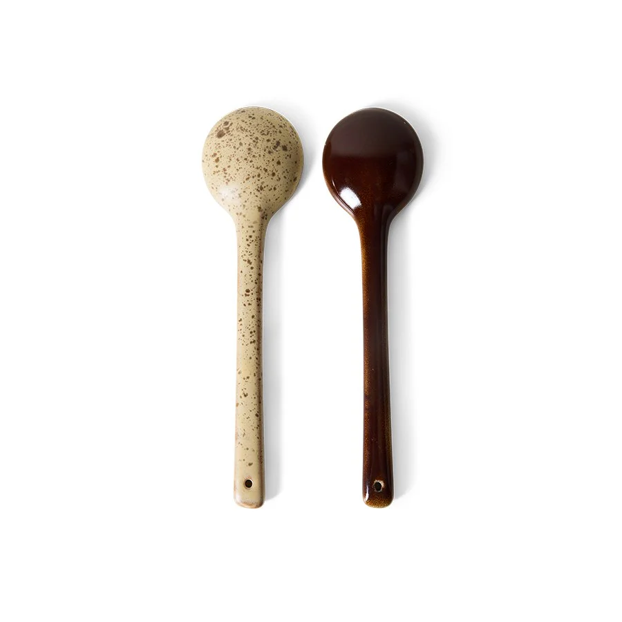 70’s Ceramics: Serving Spoons, Hills (Set of 2) - Image 2