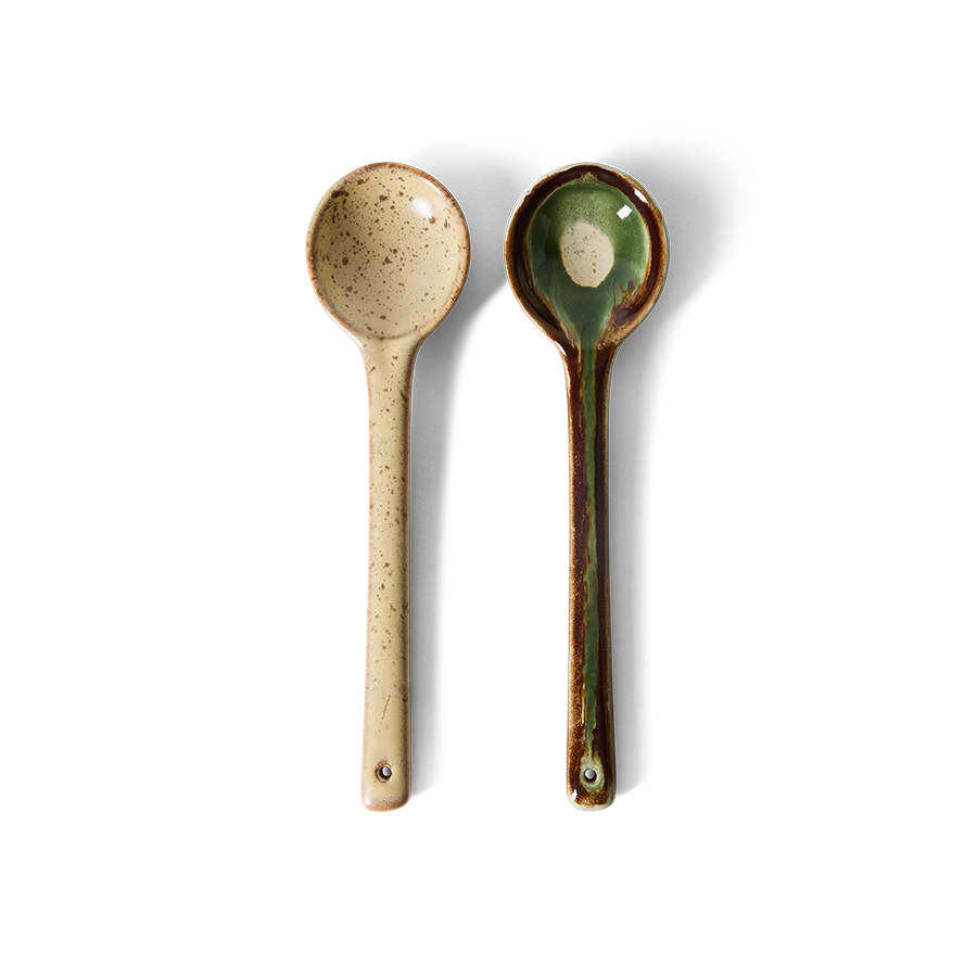 70’s Ceramics: Serving Spoons, Hills (Set of 2) - Image 3