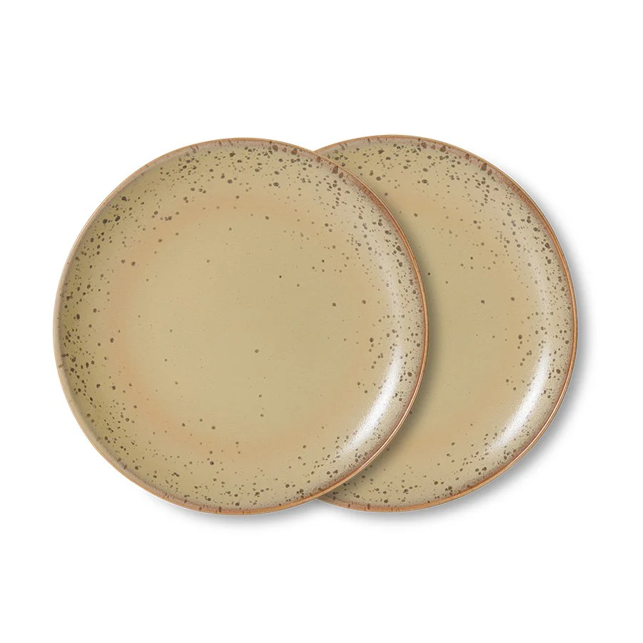 70’s Ceramics: Side Plate, Grit (Set of 2)
