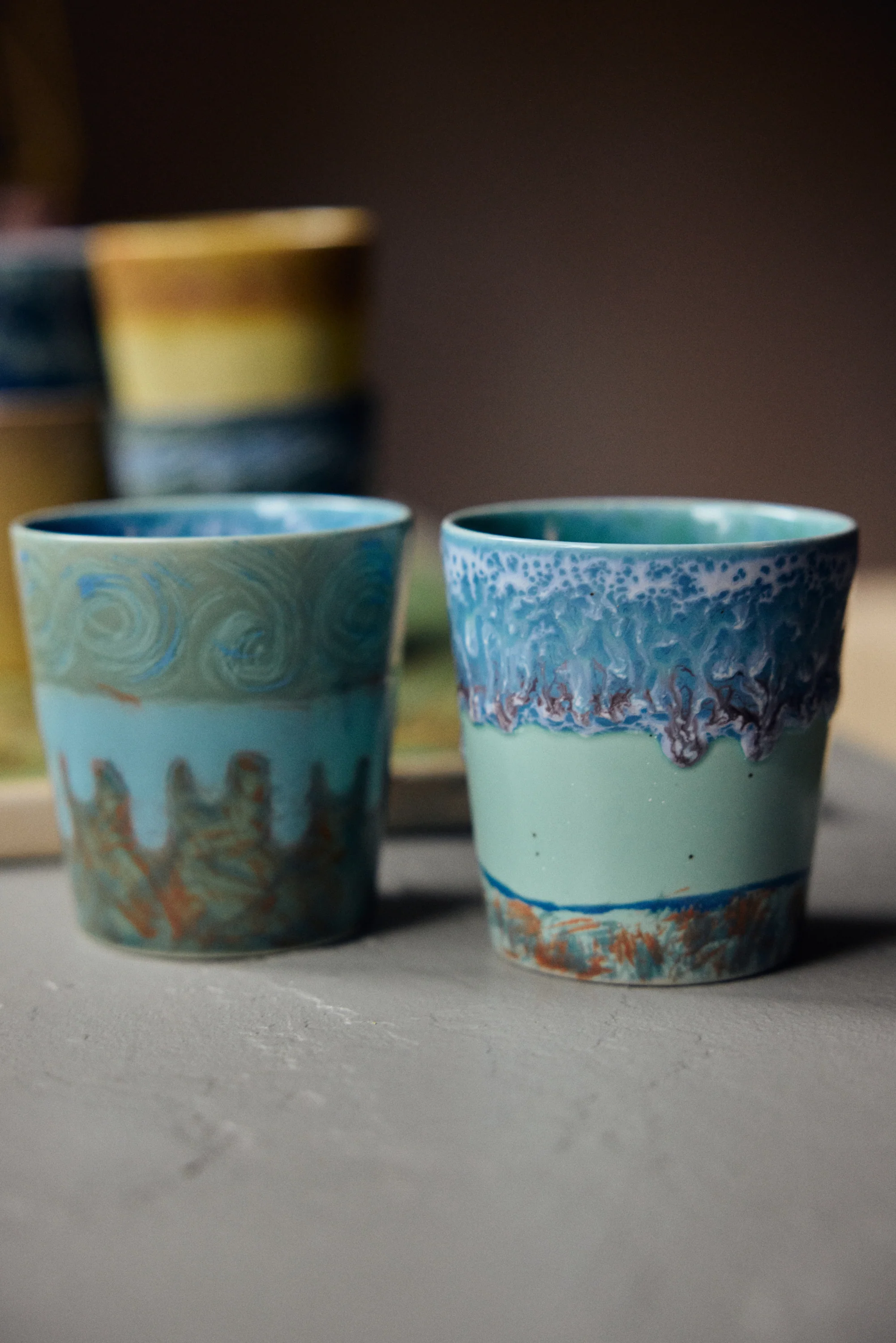 70’s Ceramics: Van Gogh Coffee Mugs, Self Portrait (Set of 2) - Image 7