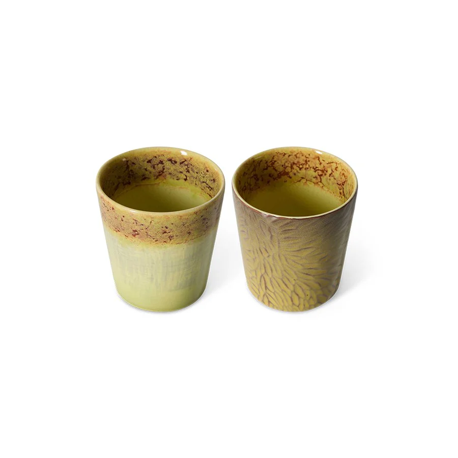 70’s Ceramics: Van Gogh Coffee Mugs, Sunflowers (Set of 2) - Image 2