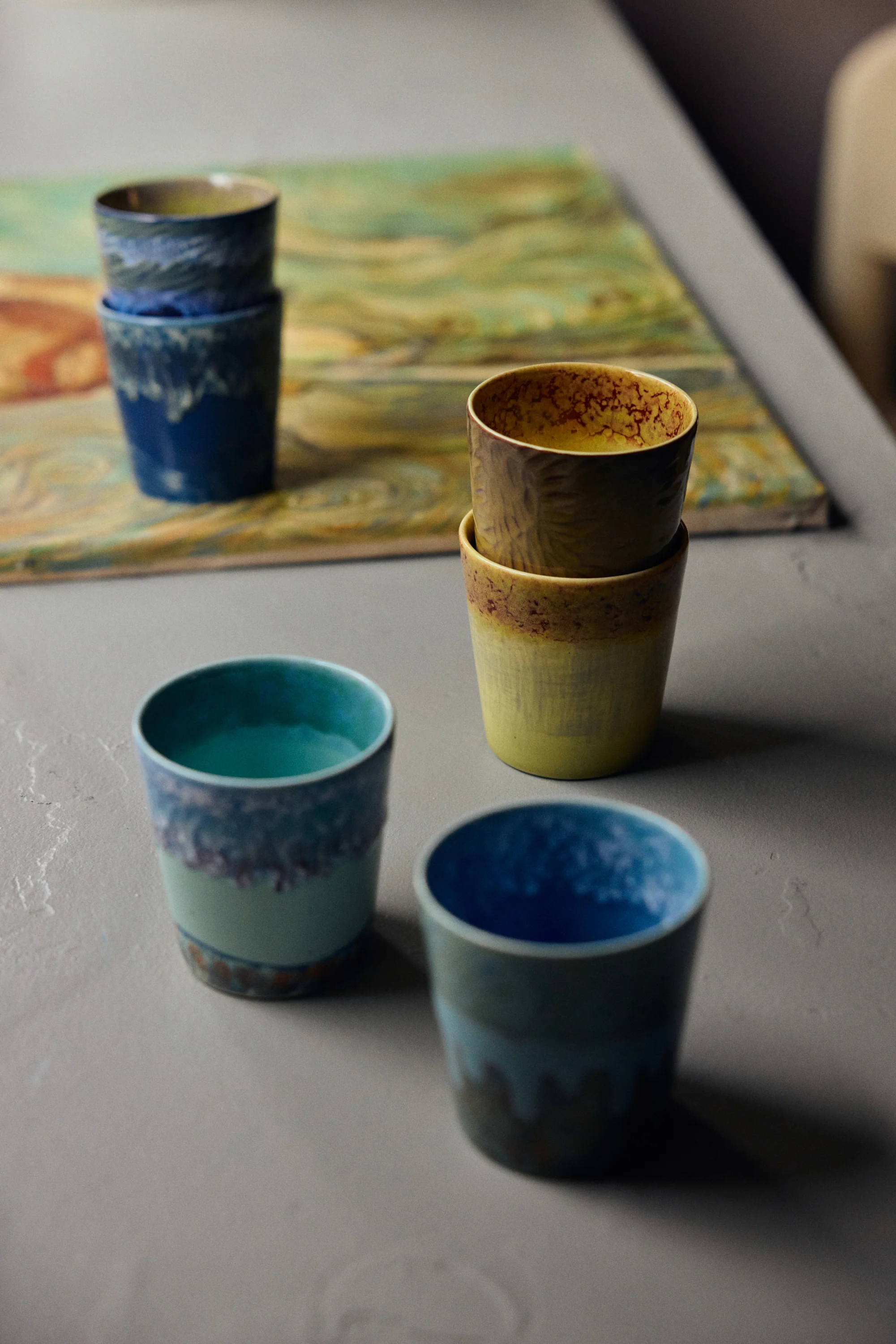 70’s Ceramics: Van Gogh Coffee Mugs, Sunflowers (Set of 2) - Image 5