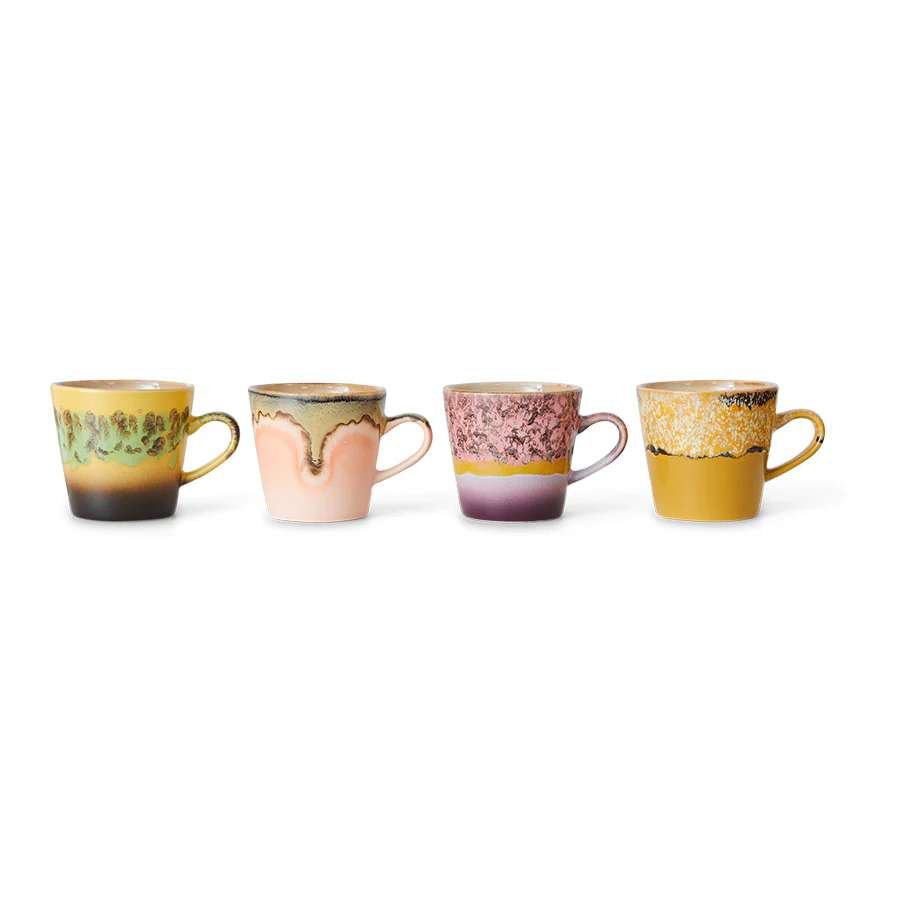 70S Ceramics: Americano Mugs Radiant (Set of 4) - Image 2