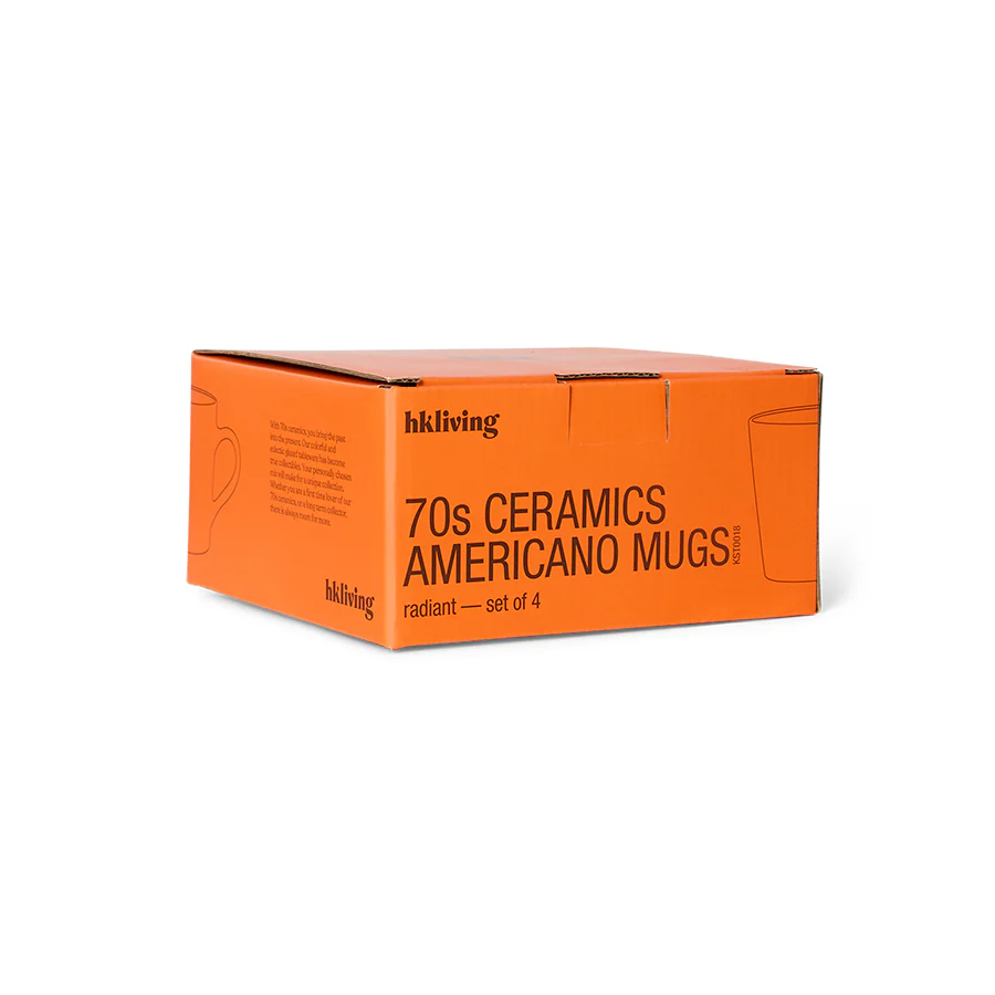 70S Ceramics: Americano Mugs Radiant (Set of 4) - Image 3