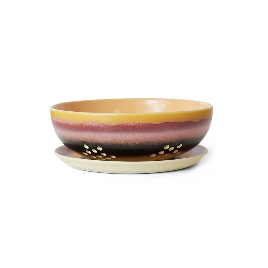 70's Ceramics: Berry Bowl, Sunset