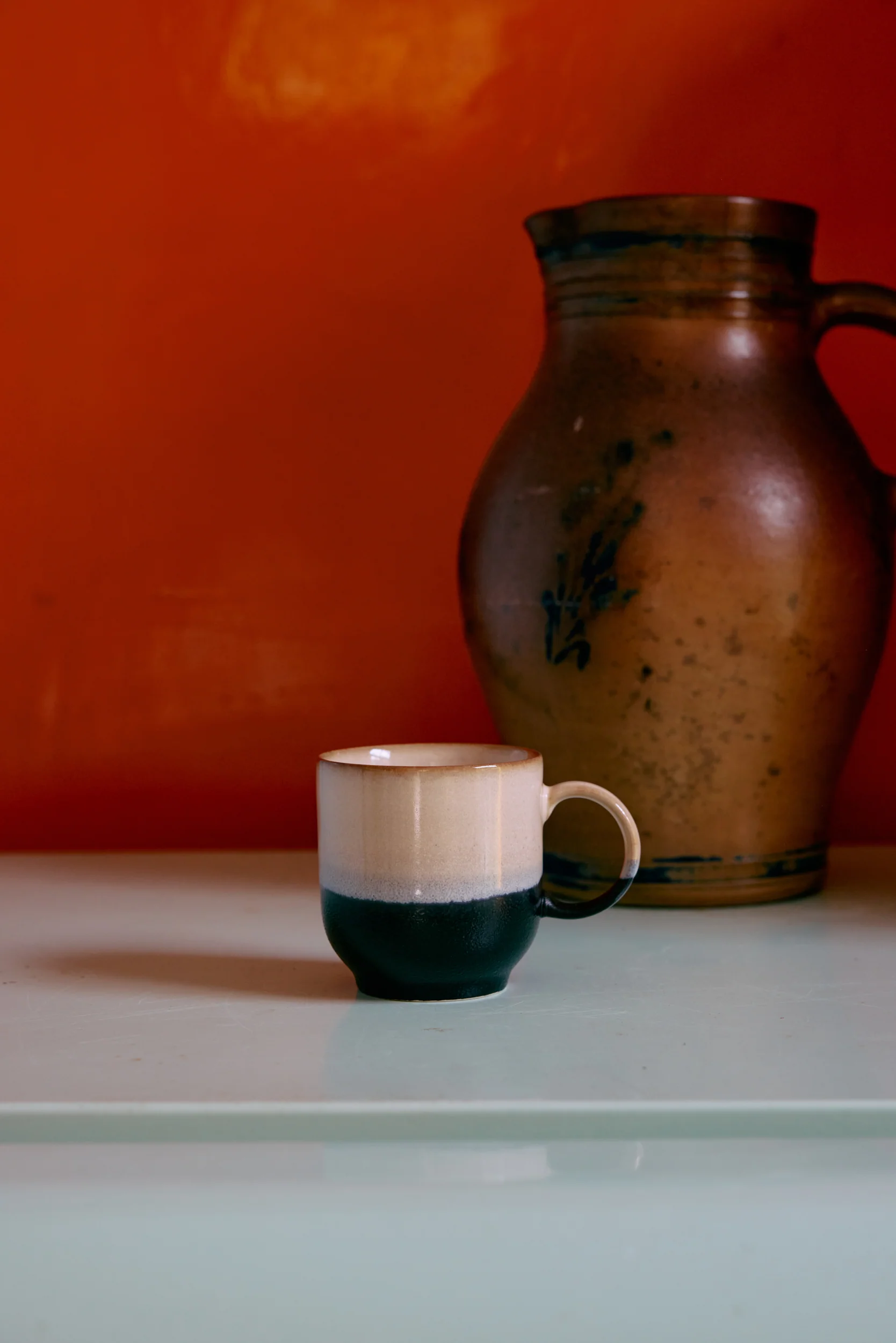 70's Ceramics: Café Mugs, Abstract (Set of 4) - Image 4