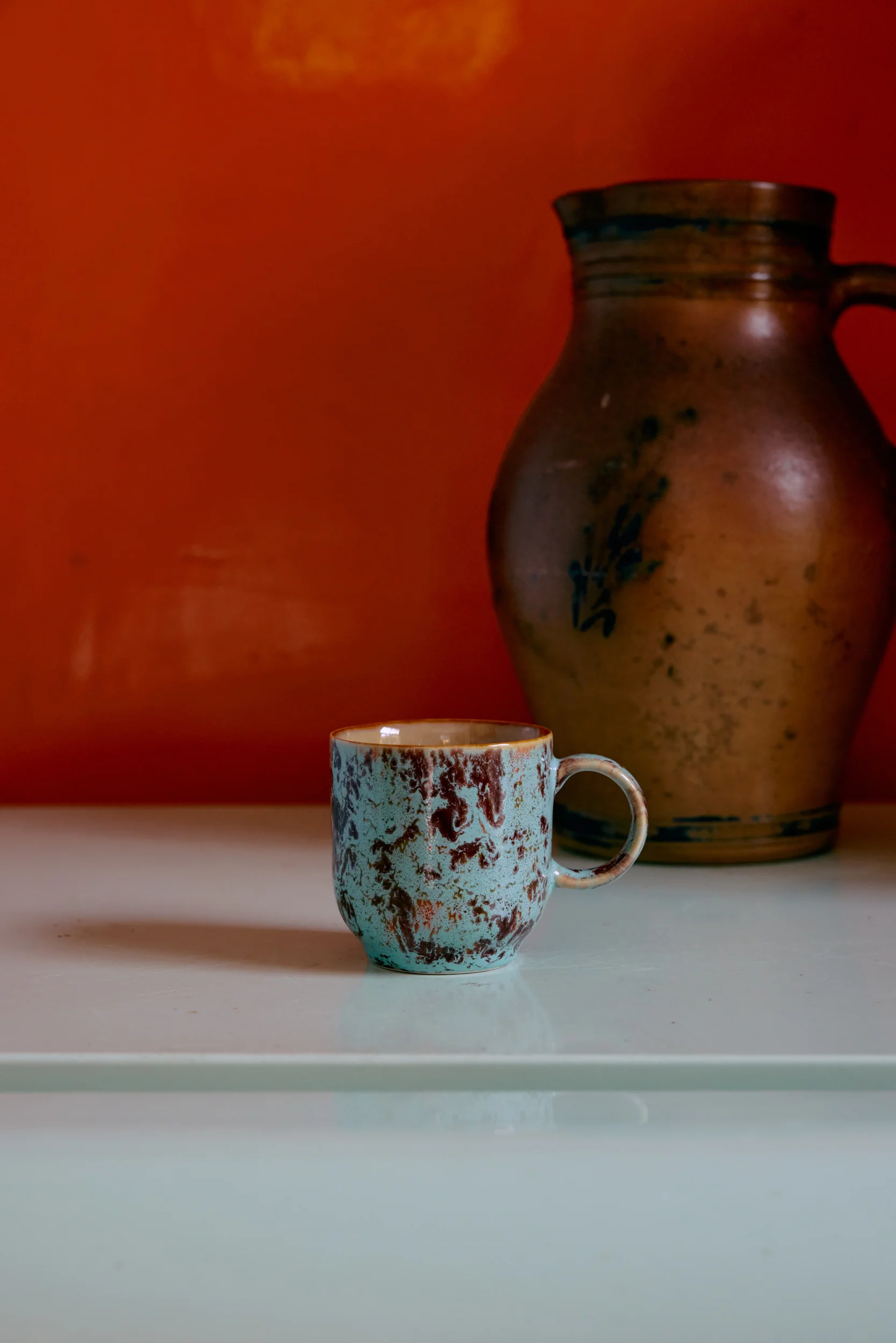70's Ceramics: Café Mugs, Abstract (Set of 4) - Image 6
