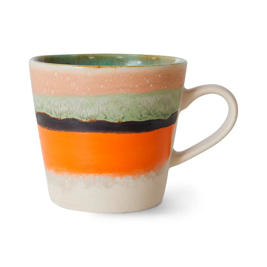 70s Ceramics : Cappuccino Mug - Burst