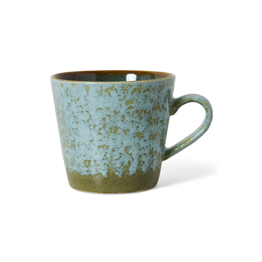 70's Ceramics: Cappuccino Mug, Verdigris