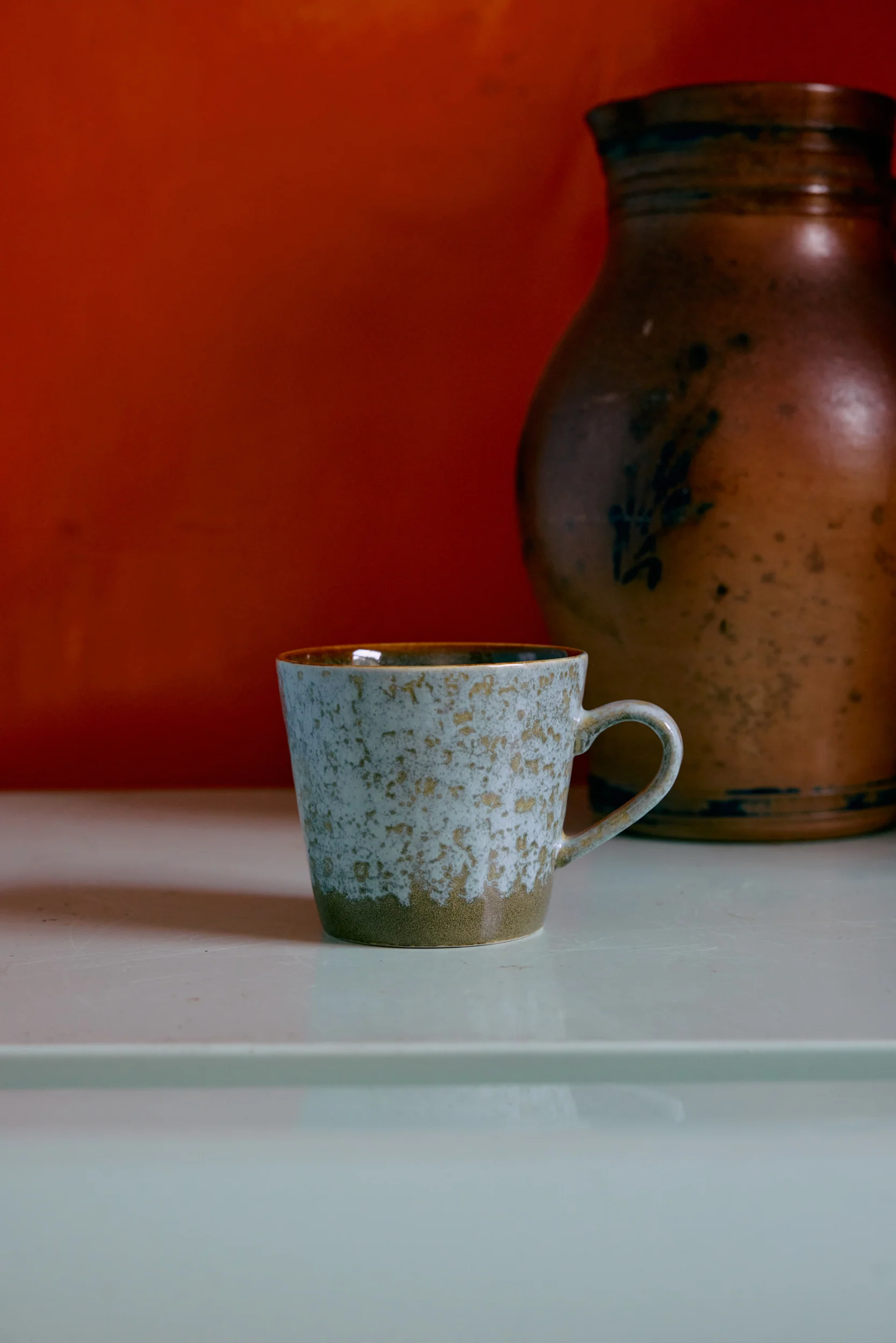 70's Ceramics: Cappuccino Mug, Verdigris - Image 6