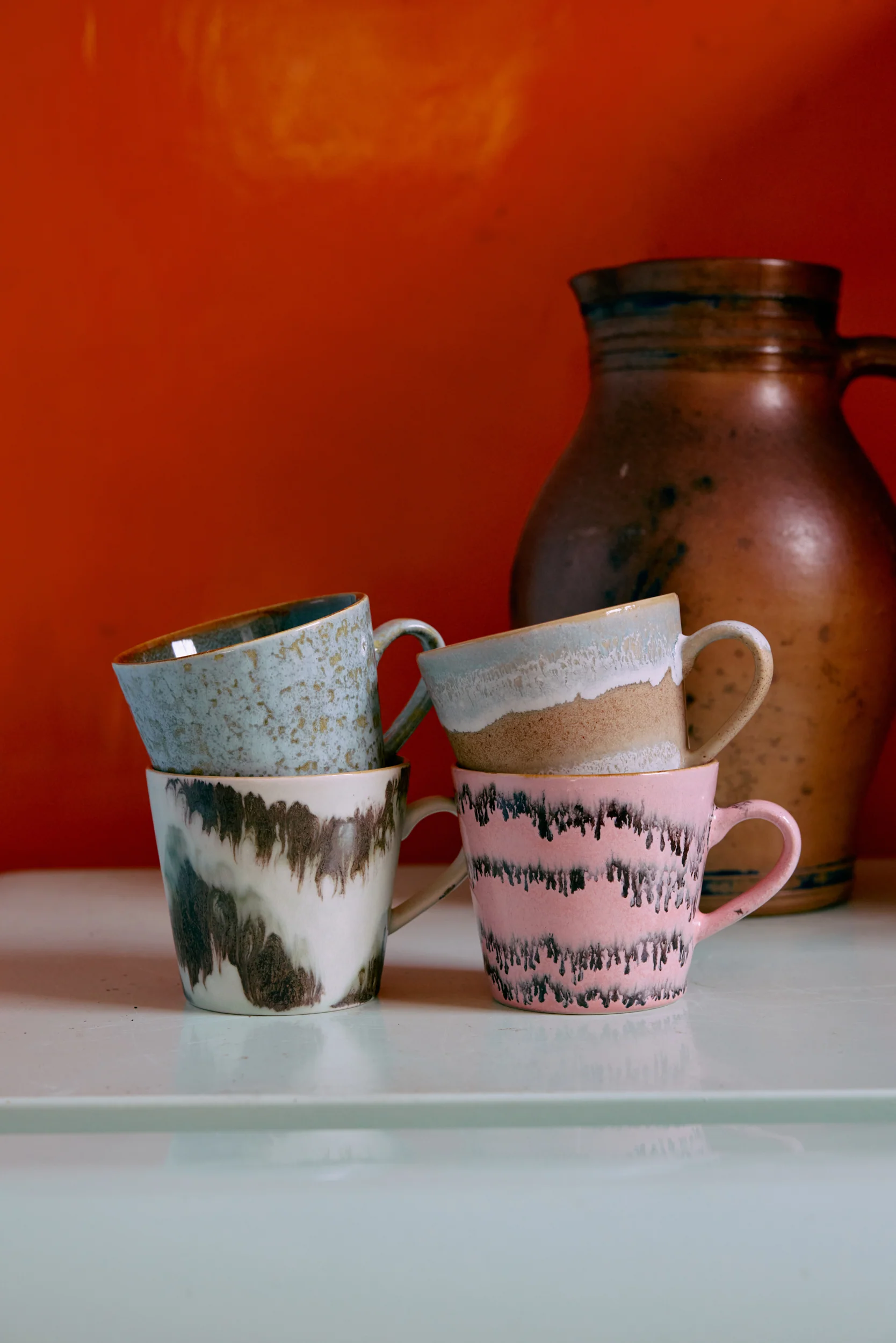 70's Ceramics: Cappuccino Mugs, Dada (Set of 4) - Image 5