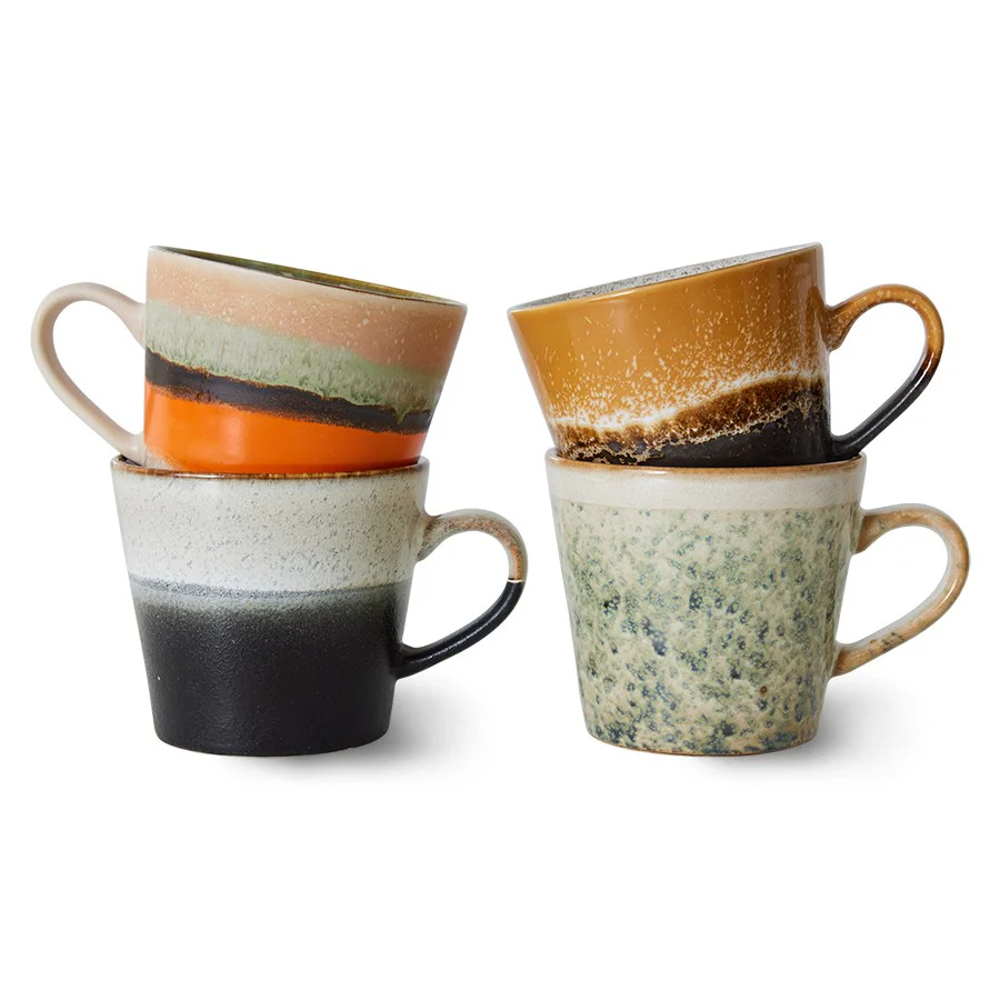 70s Ceramics: Cappuccino Mugs, Verve (Set of 4) - Image 2