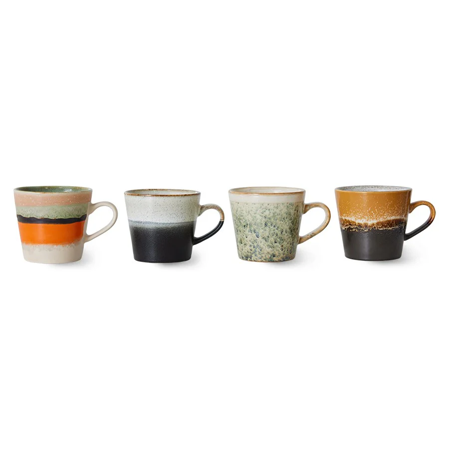 70s Ceramics: Cappuccino Mugs, Verve (Set of 4) - Image 3