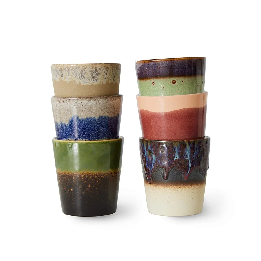 70s Ceramics: Coffee Mugs, Grounding (Set of 6) - Image 2