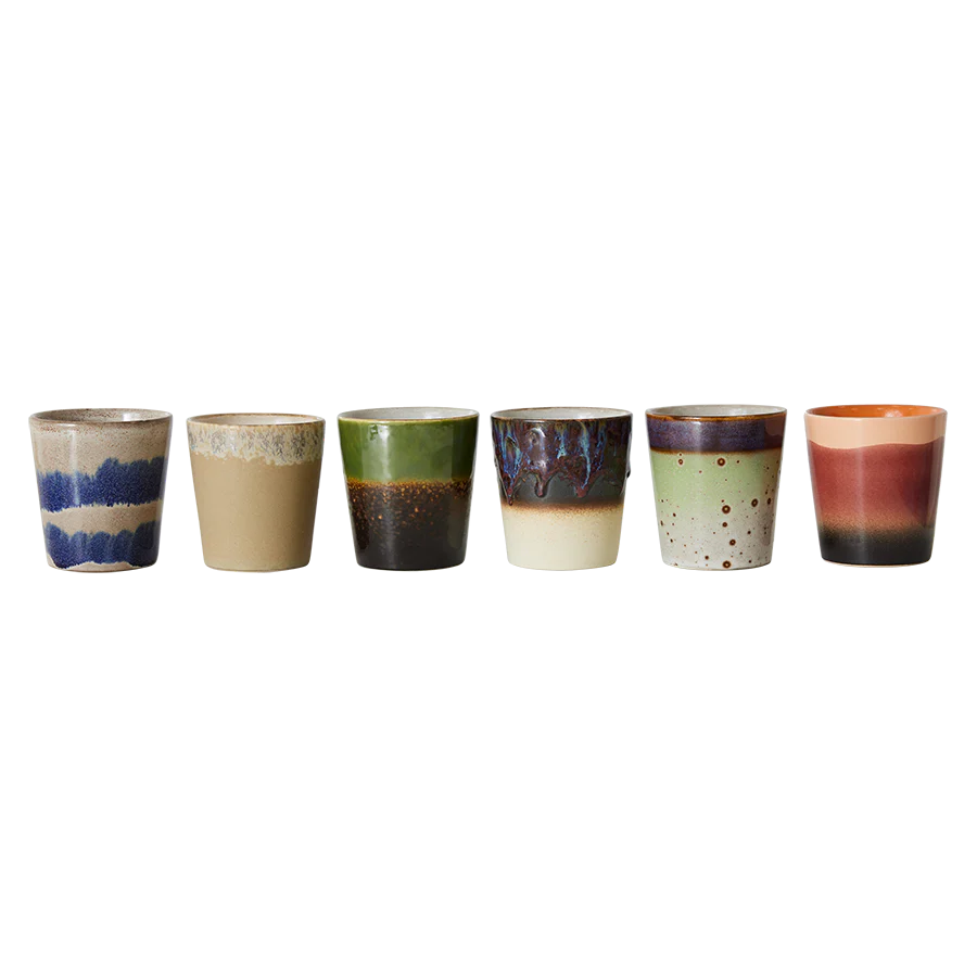70s Ceramics: Coffee Mugs, Grounding (Set of 6) - Image 3