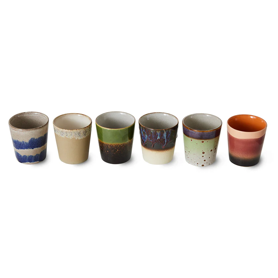 70s Ceramics: Coffee Mugs, Grounding (Set of 6) - Image 4