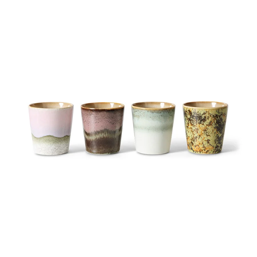 70's Ceramics: Coffee Mugs, Serendipity (Set of 4) - Image 2