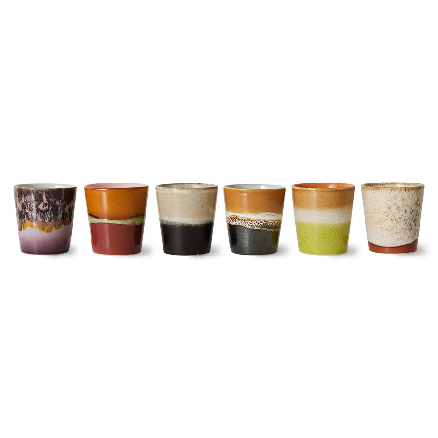 70s Ceramics: Coffee Mugs, Soil (Set of 6) - Image 3