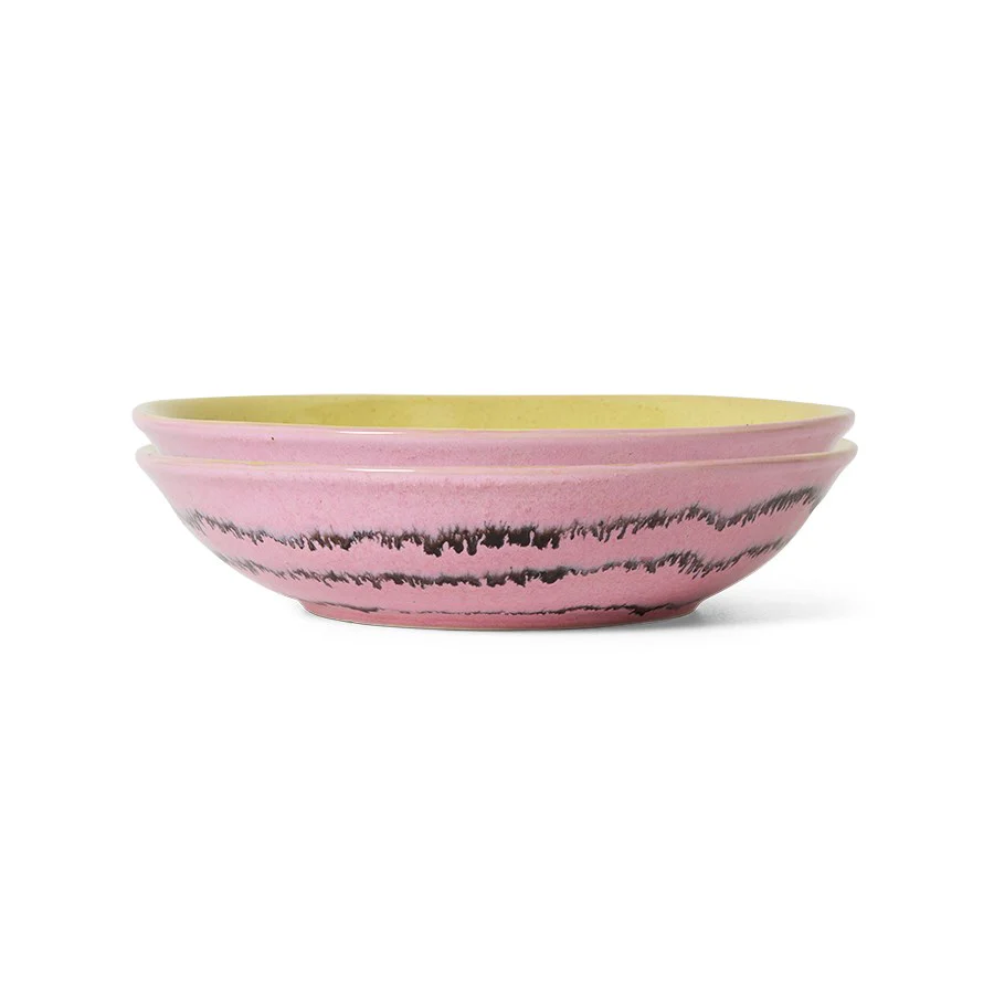 70's Ceramics: Curry Bowls, Bubble (Set of 2)