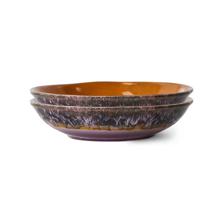 70s Ceramics: Curry Bowls, Daybreak (Set of 2)