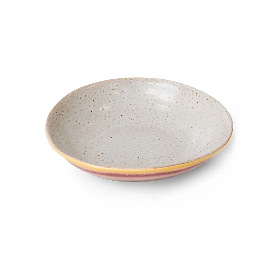 70's Ceramics: Curry Bowls, Hibiscus (Set Of 2) - Image 2