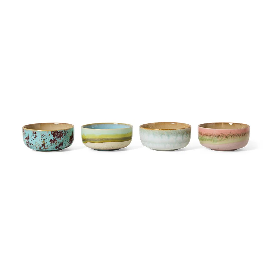 70's Ceramics: Dessert Bowls, Impression (Set of 4) - Image 2