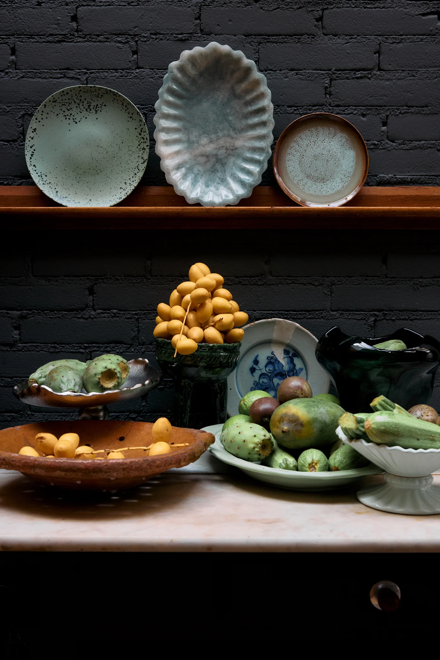 70's Ceramics: Dessert Plates, Contrast (Set of 2) - Image 4