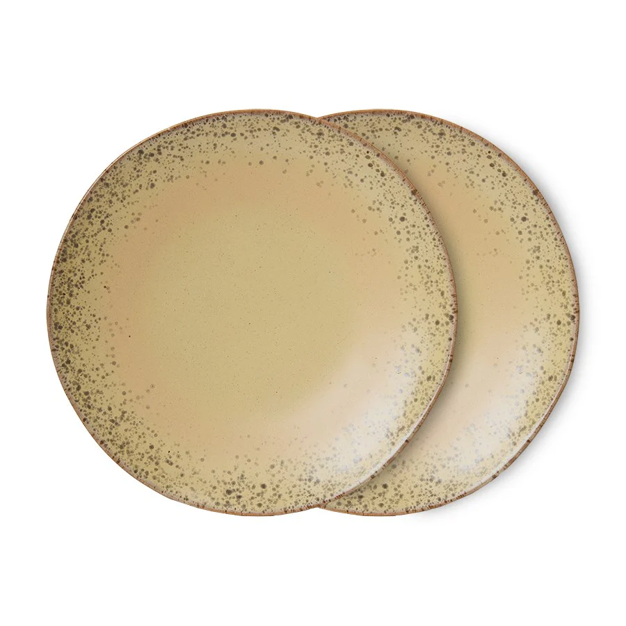 70's Ceramics: Dinner Plates, Grit (Set of 2)