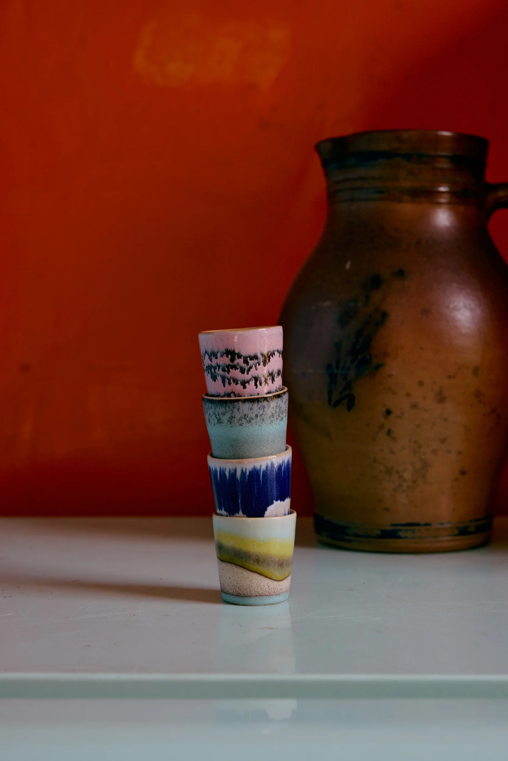 70's Ceramics: Egg Cups, Vibrance (Set of 4) - Image 3