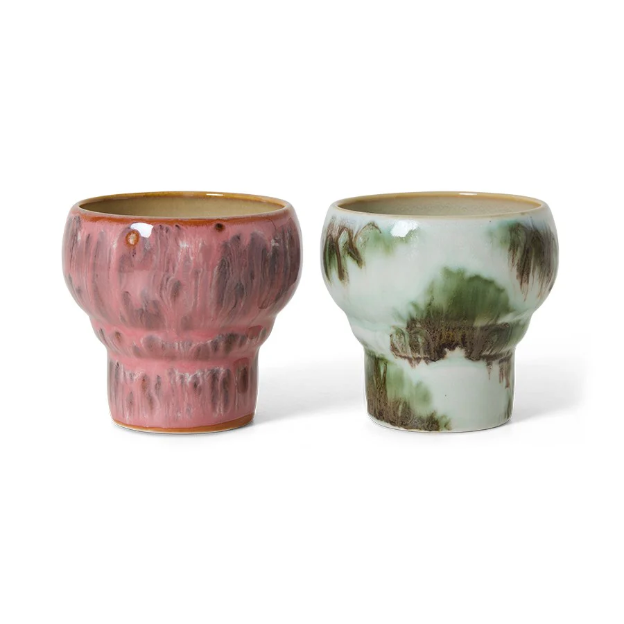 70's Ceramics: Lungo Mugs, Expression (Set of 2)