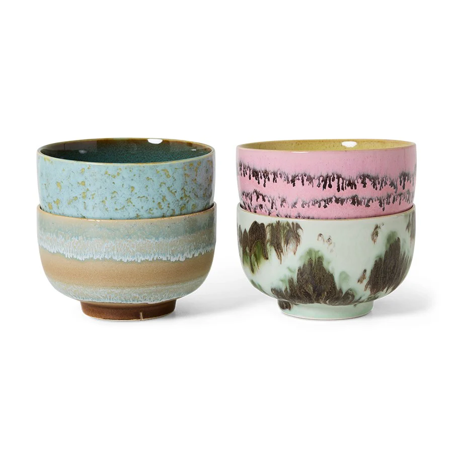 70's Ceramics: Noodle Bowls, Dada (Set of 4)