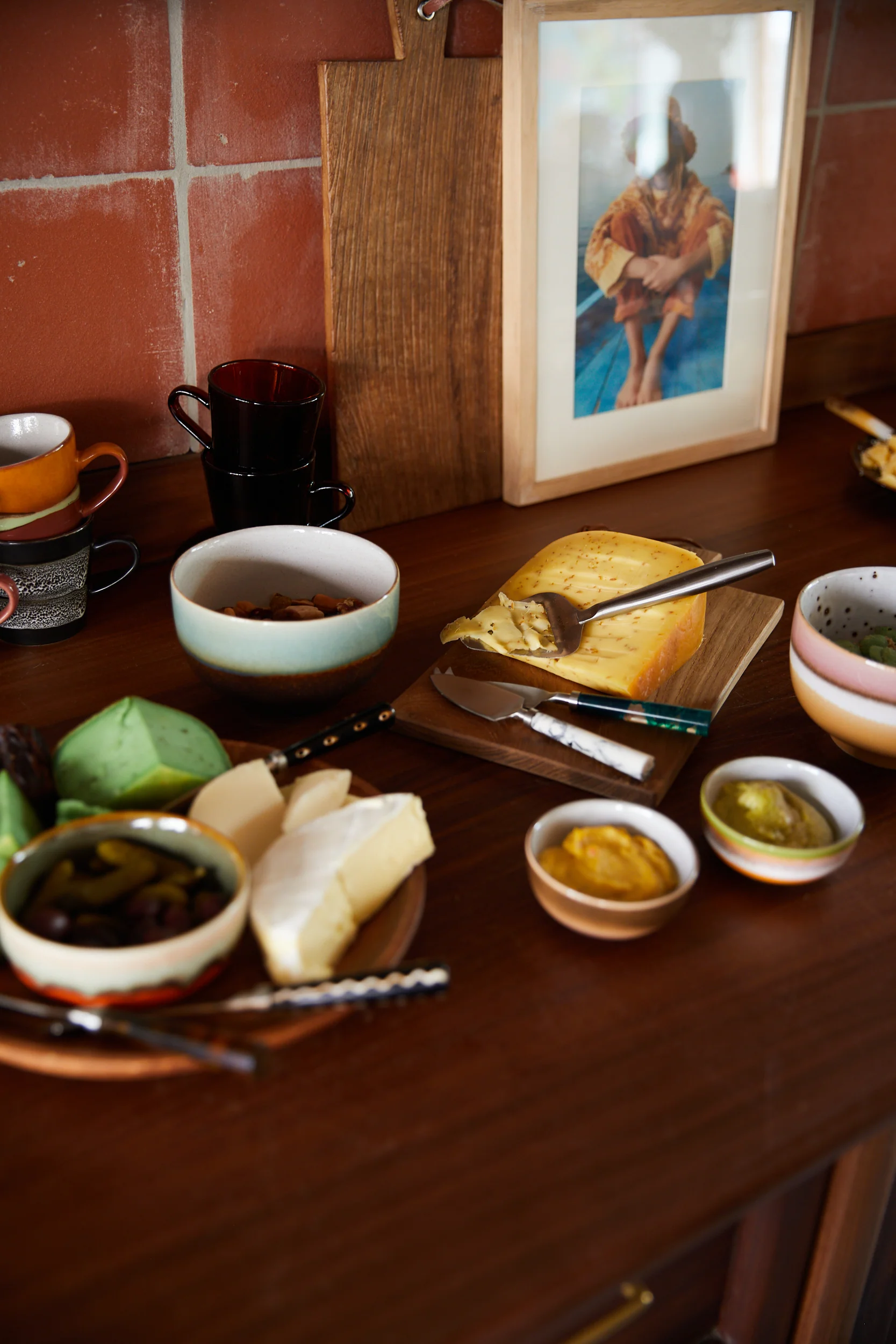 70s Ceramics: Noodle Bowls, Geyser (Set of 4) - Image 5