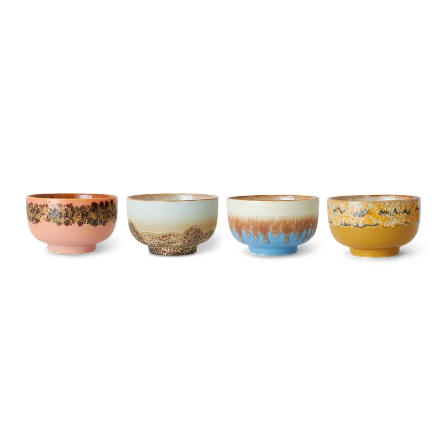 70's Ceramics: Noodle Bowls, Seabreeze (Set Of 4) - Image 2