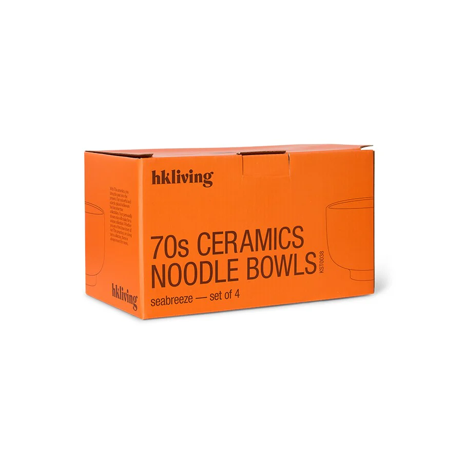 70's Ceramics: Noodle Bowls, Seabreeze (Set Of 4) - Image 3