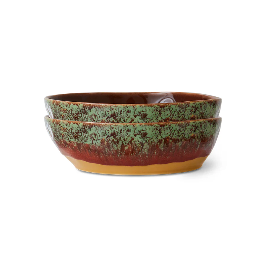 70's Ceramics: Pasta Bowls, Cove (Set Of 2)