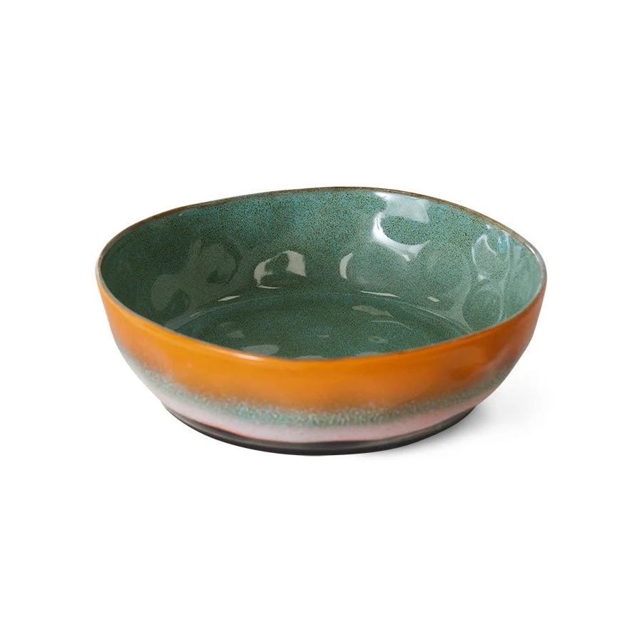 70s Ceramics: Pasta Bowls, Golden Hour (Set of 2) - Image 2