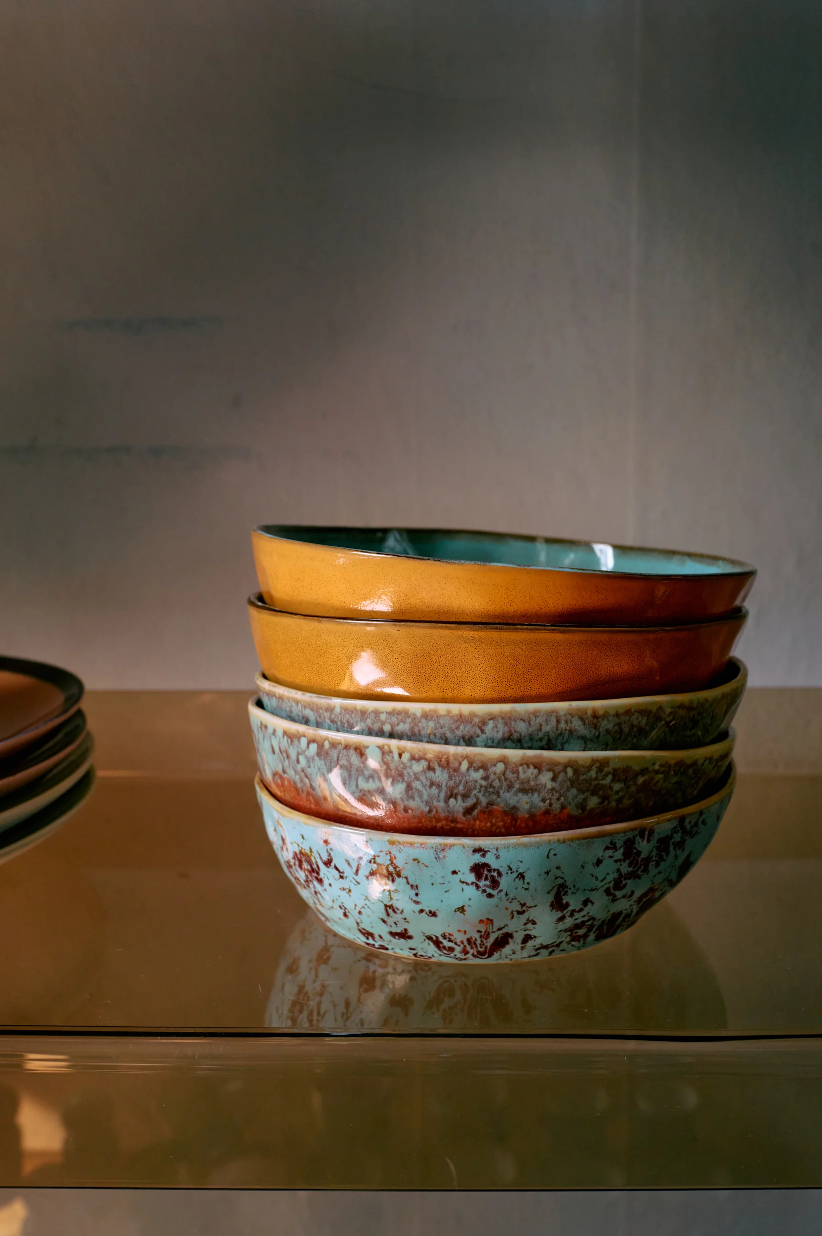 70's Ceramics: Pasta Bowls, Patina (Set of 2) - Image 3