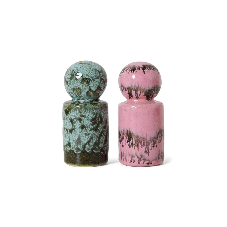 70s Ceramics: Pepper & Salt Jar, Baroque