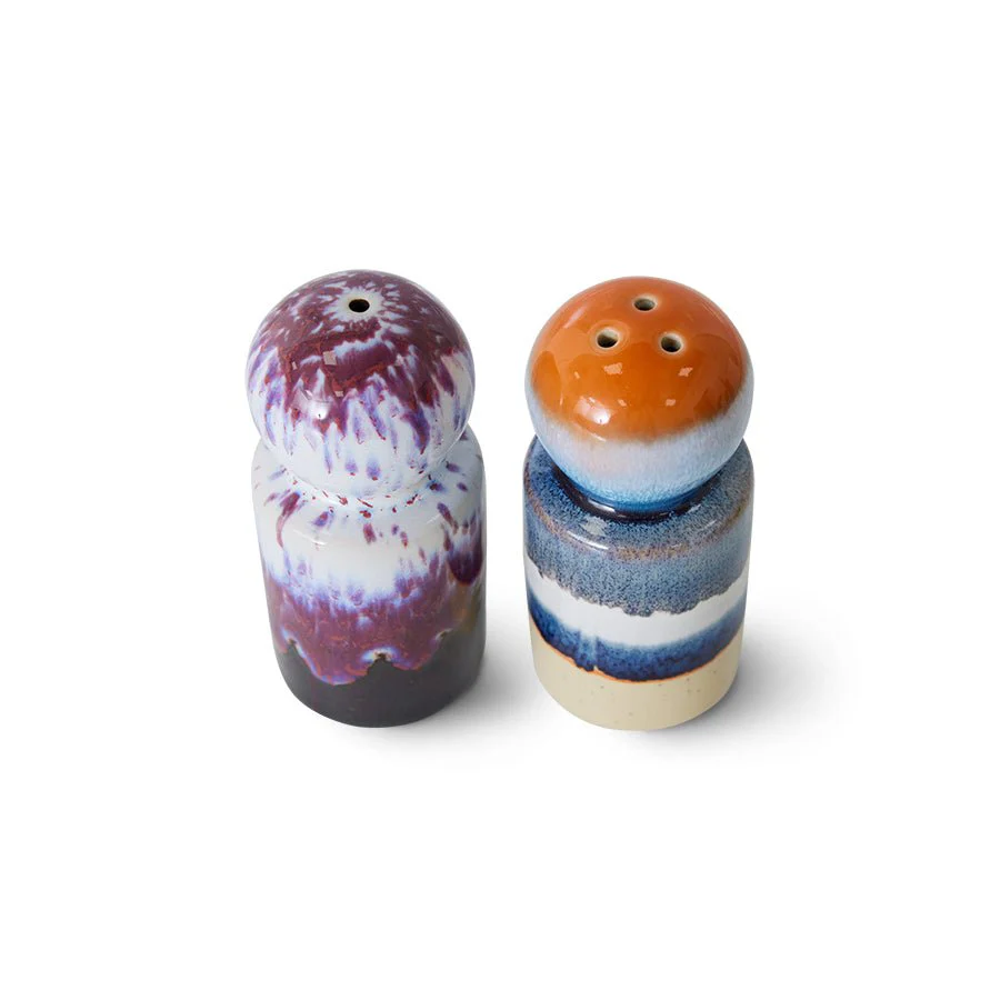 70s Ceramics : Pepper & Salt Jar - Stargaze