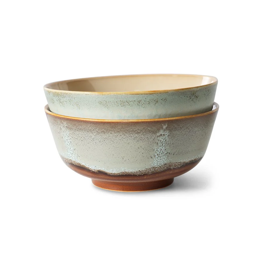70's Ceramics: Ramen Bowl, Verge (Set of 2)