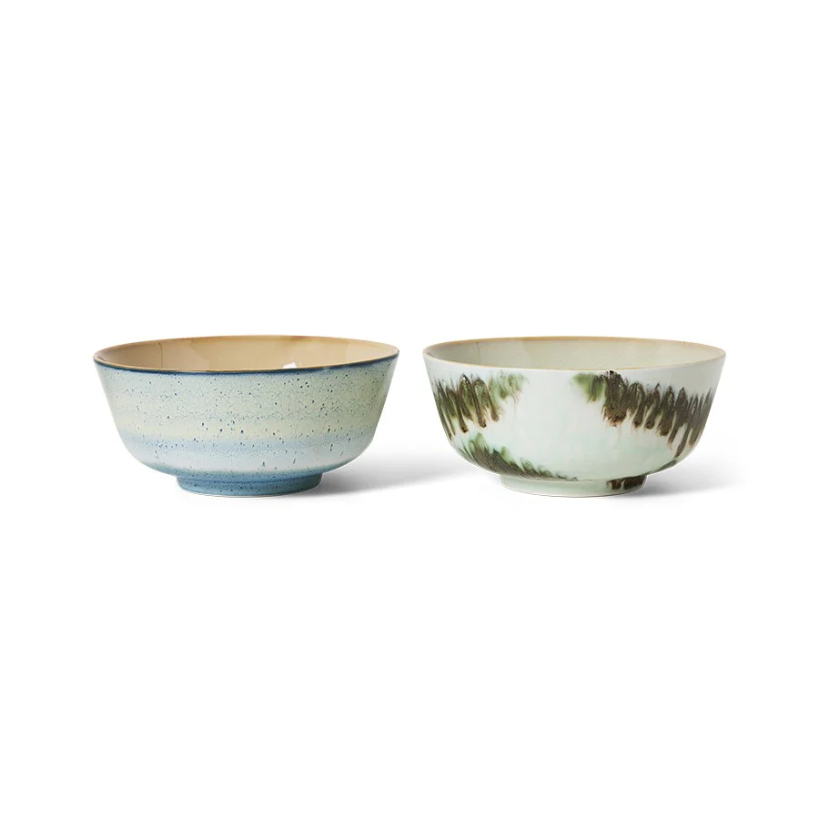 70's Ceramics: Ramen Bowls, Minimalist (Set of 2) - Image 2