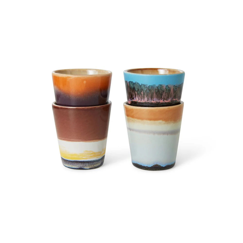 70's Ceramics: Ristretto Mugs, Solar (Set of 4)