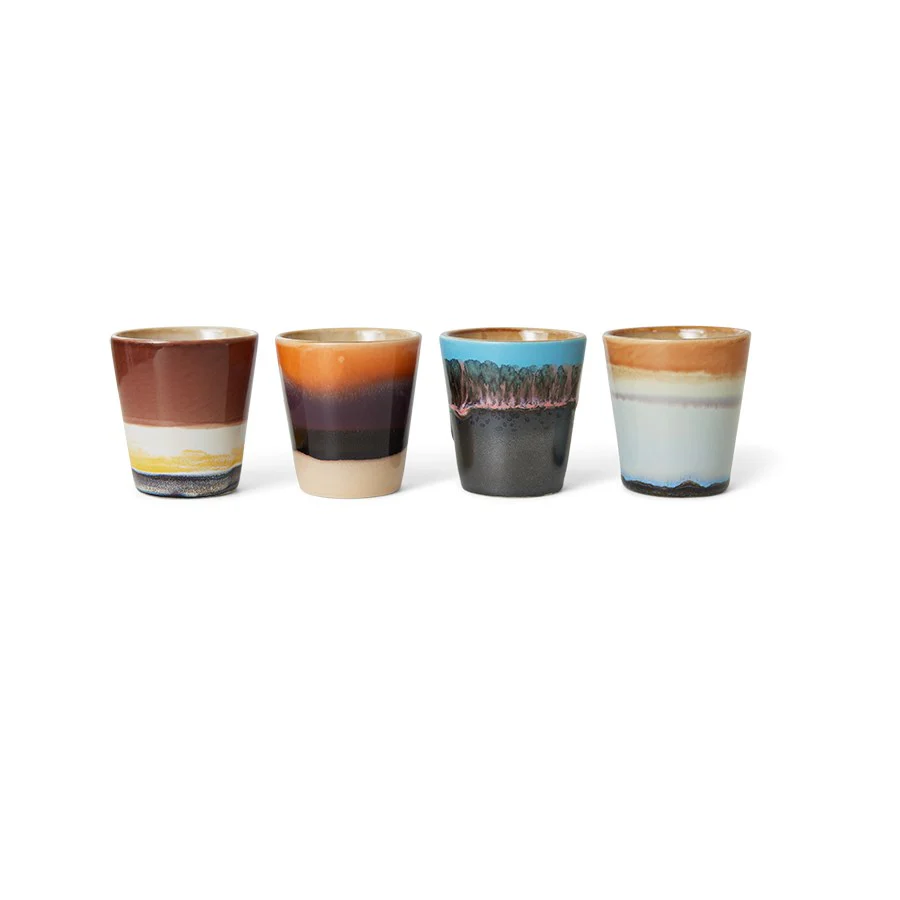 70's Ceramics: Ristretto Mugs, Solar (Set of 4) - Image 3