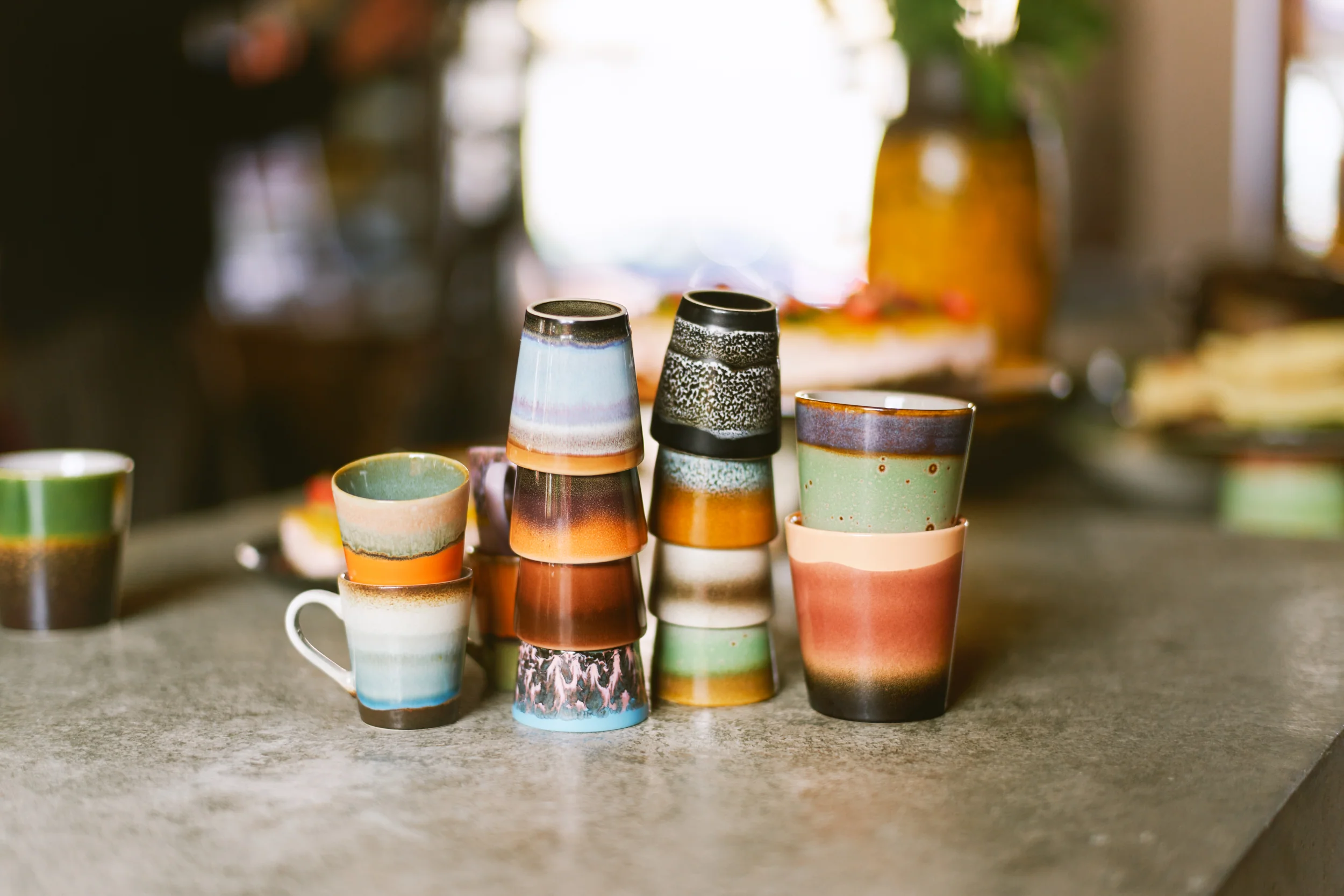 70's Ceramics: Ristretto Mugs, Solar (Set of 4) - Image 6