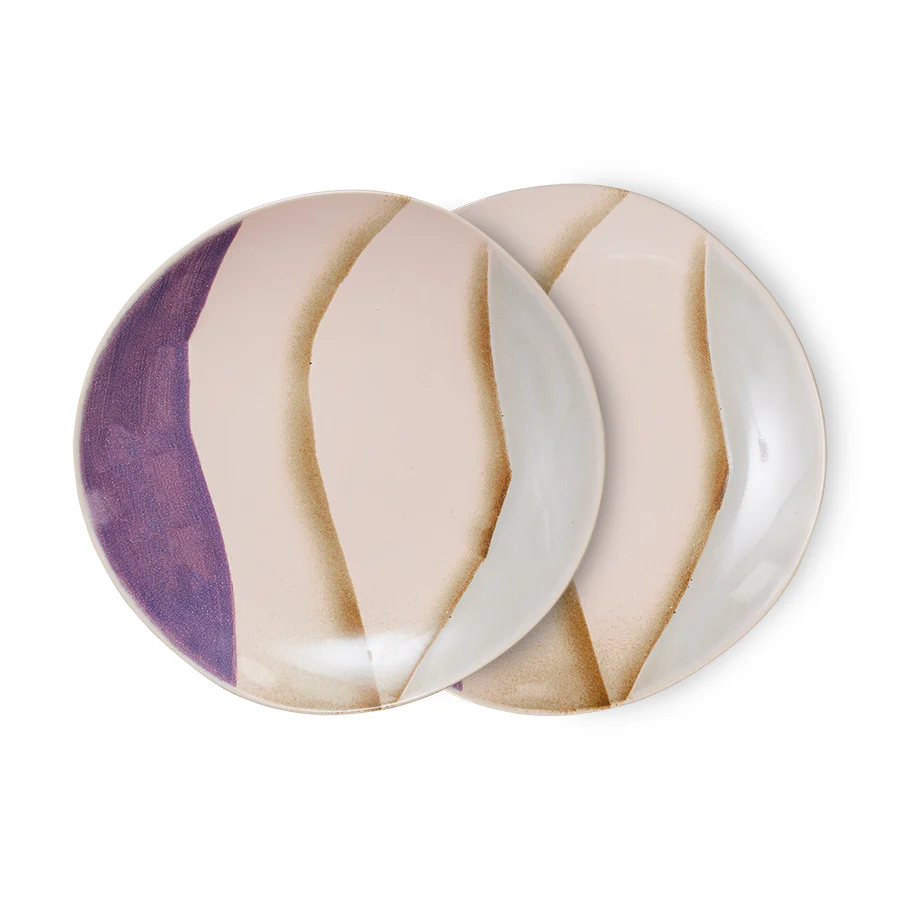 70s Ceramics: Side Plates, Valley (Set of 2)