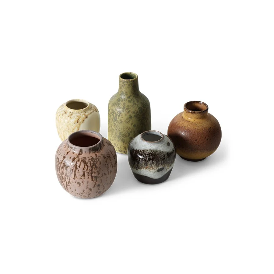 70's Ceramics: Small Vases, Pursuit (Set Of 5) - Image 2